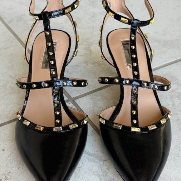 INC International Concepts Black Studded Heels - Picture 3 of 11